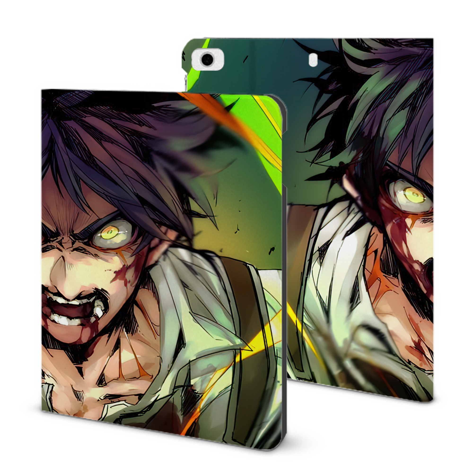 （画像用） 進撃の巨人 Attack on Titan IPad ケース ブック型 PUレザー TPU 耐衝撃 軽量 薄型 ペン収納なし 全面保護 IPad 各モデル対応